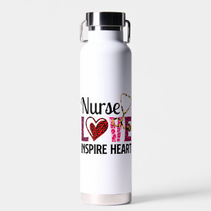 Botella De Agua El amor de la enfermera inspira el corazón - Palab