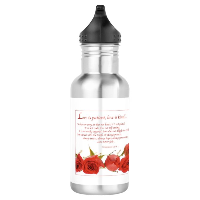 Botella De Agua El amor es Rosa Roja Paciente (Derecha)
