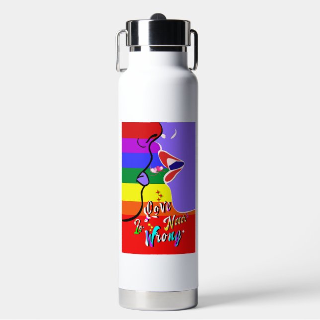 Botella De Agua El amor nunca es orgullo equivocado (Frente)