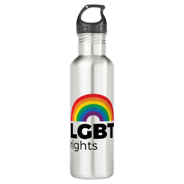 Botella De Agua El arcoiris de los derechos LGBT (Anverso)