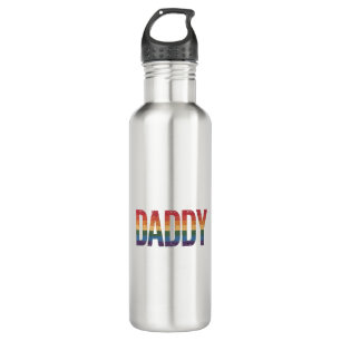 Botella De Agua El arcoiris del Día del Padre LGBTQ, mes del orgul