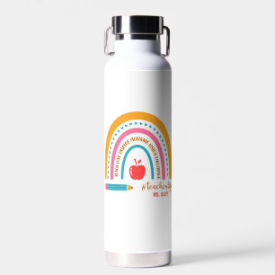 Botella De Agua El arcoiris personalizado del profesor