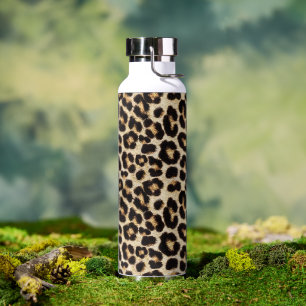 Botella De Agua El aspecto de Leopard Faux Fur