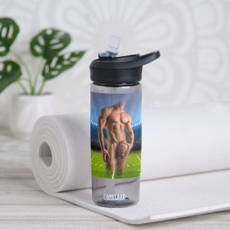 Botella De Agua El atleta hombre musculoso sexy de SlipperyJoe del