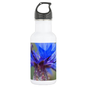 Botella De Agua El azul florece vid del arte del destino del amor