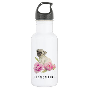 Botella De Agua El barro amasado y los Peonies el añaden su