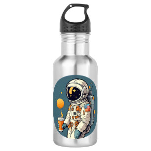 Botella De Agua El café es un viaje espacial ASTRONÁUTICO fuera de