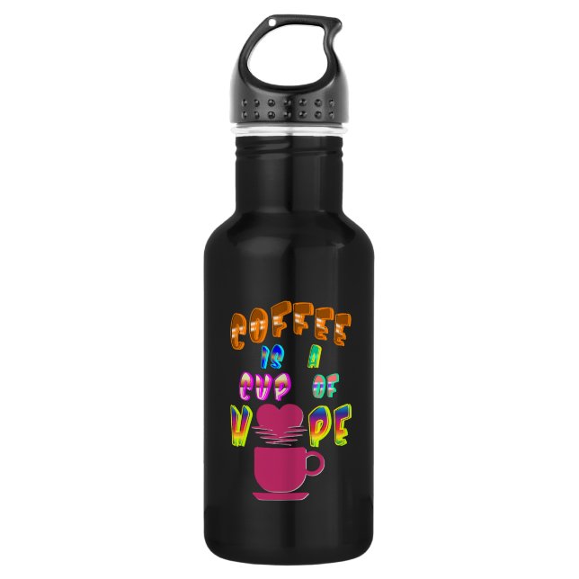 Botella De Agua El Café Es Una Copa De Esperanza (Anverso)