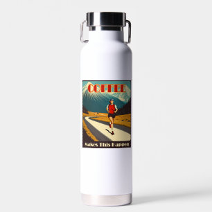 Botella De Agua El Café Hace Que Esto Suceda En Marcha