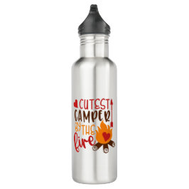 Botella De Agua El Camper Más Cuidadoso Junto Al Campfire Funny Ca