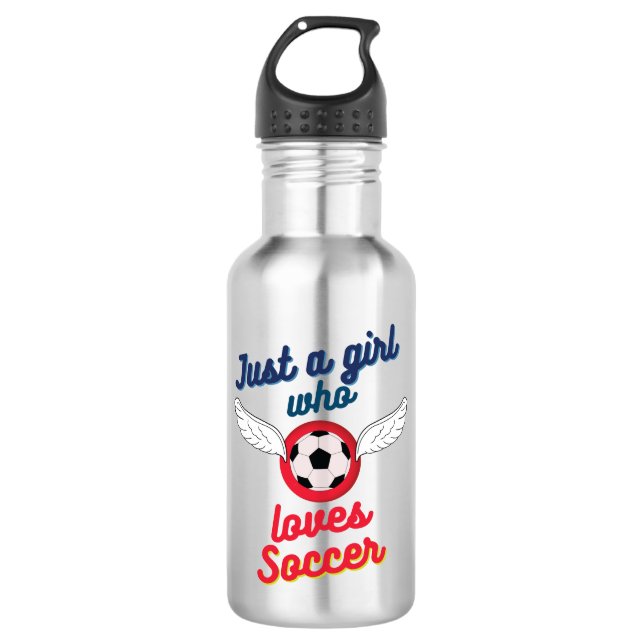 Botella De Agua El chica que ama el fútbol (Anverso)