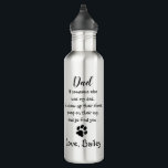 Botella De Agua El Chiste del Día del Padre Divertido del Perro Pe<br><div class="desc">Sorprende a papá este Día del Padre con esta botella de agua de papá de perro super lindo. Papá... Si alguien más fuera mi padre, masticaría sus zapatos, les tiraría sobre su alfombra y iría a buscarte. ... ... Personalice la foto y el nombre del Mascota favorito de Dog Dad...</div>