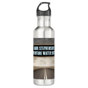 Botella De Agua El ciclismo de aventura con nombre personalizado