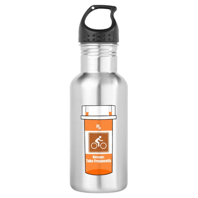 Botella De Agua El ciclismo es mi droga (Anverso)