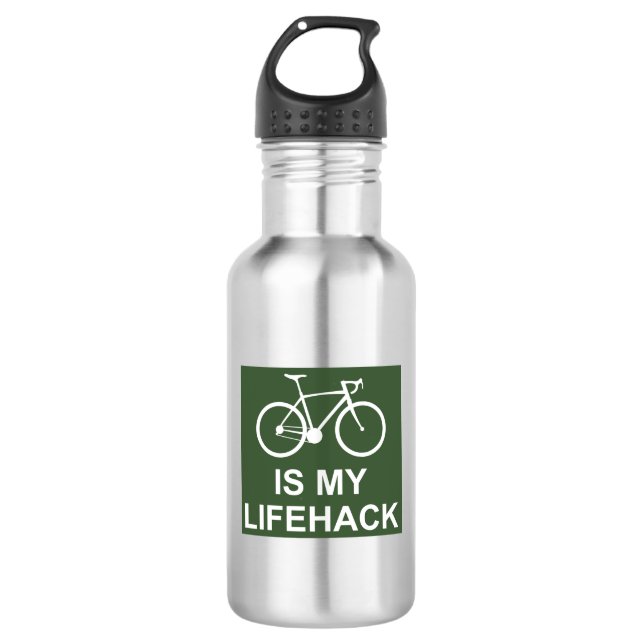 Botella De Agua El Ciclismo Es Mi Lifehack (Anverso)