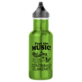 Botella De Agua El Clarinet Contrabass Siente La Música