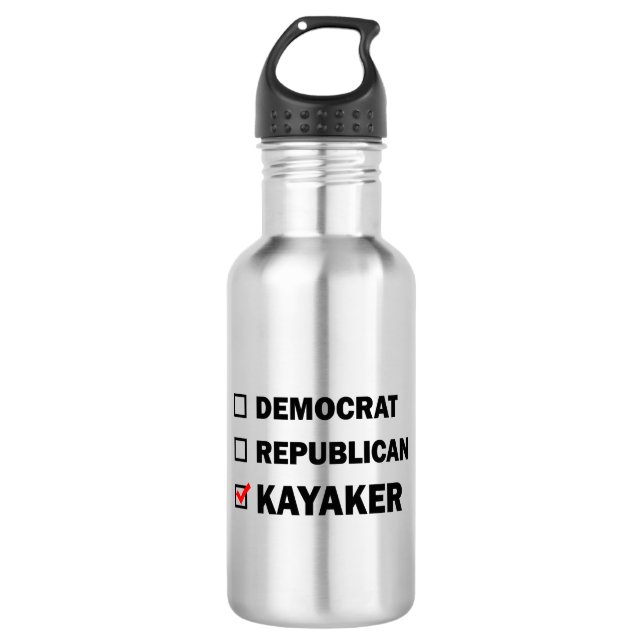 Botella De Agua El demócrata republicano Kayaker (Anverso)