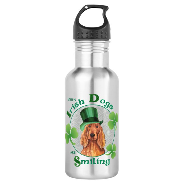 Botella De Agua El día Irish Setter de St Patrick (Anverso)