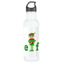 Botella De Agua El elfo musical moderno en blanco