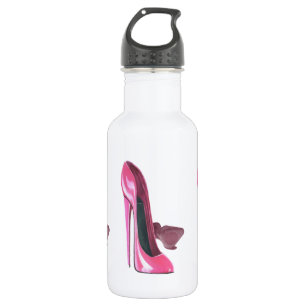 Botella De Agua El estilete rosado calza arte