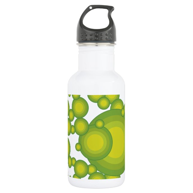 Botella De Agua El estilo de los años 70 verdes (Anverso)