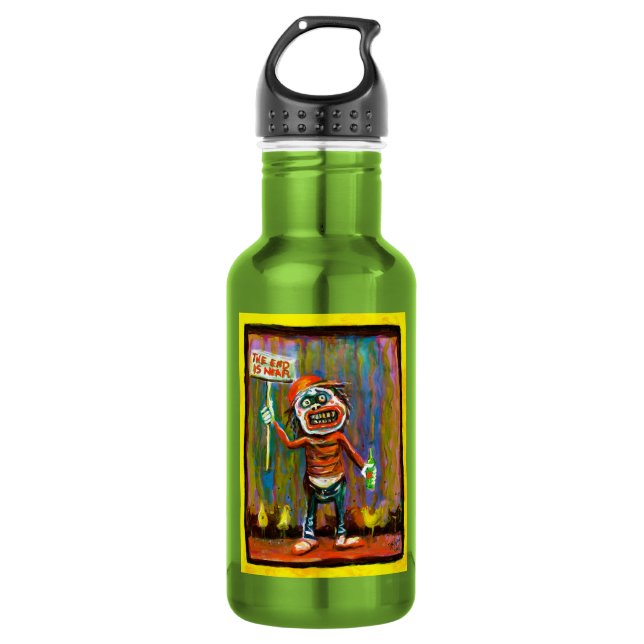 Botella De Agua El extremo está cerca (Anverso)