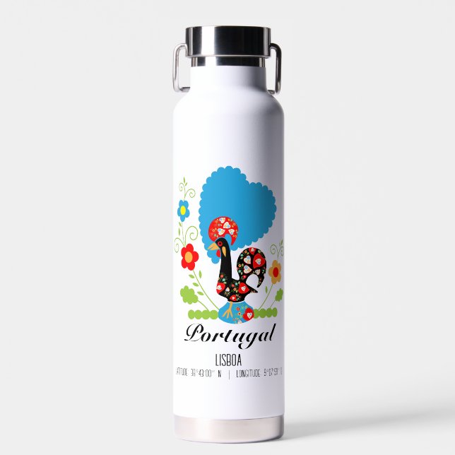 Botella De Agua El gallo portugués (Delantero)