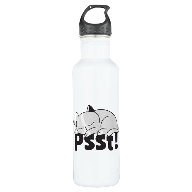 Botella De Agua El gato perezoso está durmiendo (Anverso)