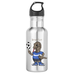 Botella De Agua El gracioso personalizado de fútbol del dragón Kom