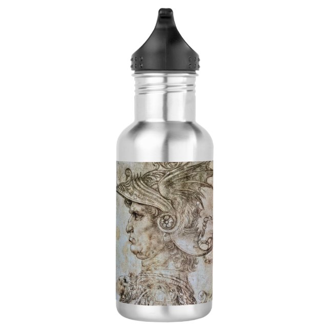 Botella De Agua El guerrero con cascos de Leonardo (Derecha)