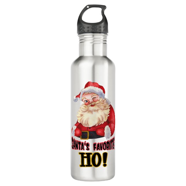 Botella De Agua El Ho favorito de Santa (Anverso)