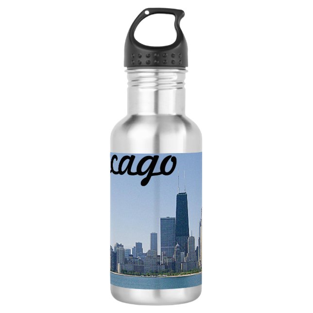 Botella De Agua El horizonte de Chicago (Anverso)