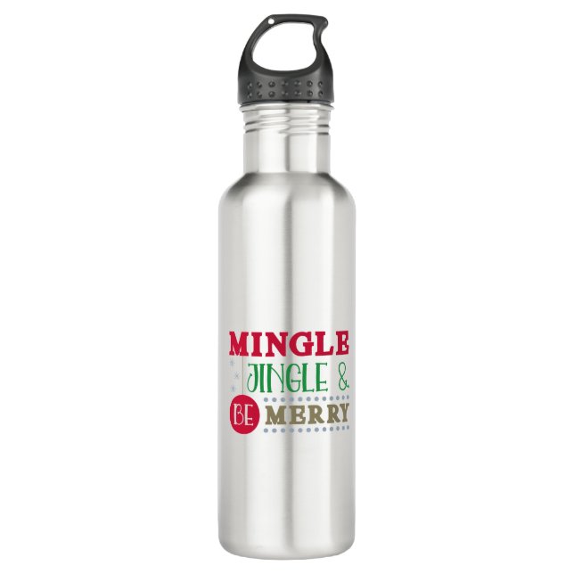 Botella De Agua El jingle de Mingle ser alegre (Anverso)