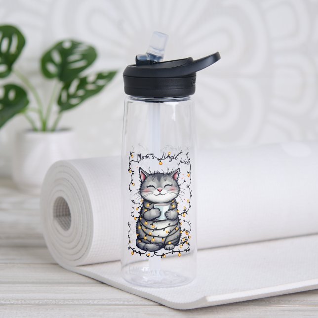 Botella De Agua El jugo de villancico de mamá  (Yoga (girado))