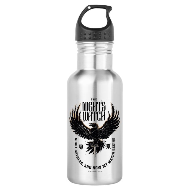 Botella De Agua El lema de Watch de la noche (Anverso)