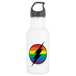Botella De Agua El logo de Flash Rainbow