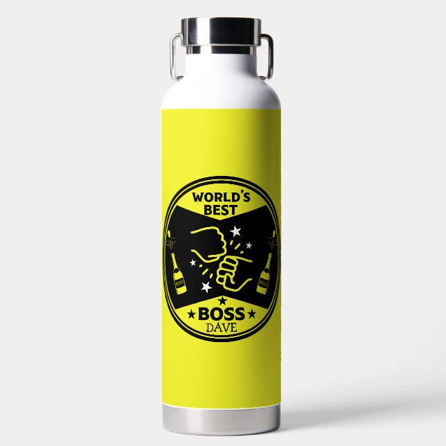 Botella De Agua El mayor jefe del mundo (Delantero)