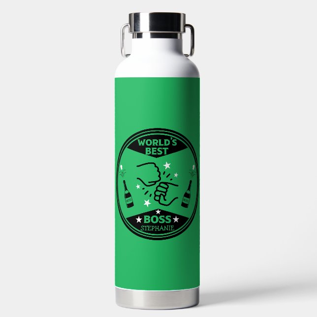 Botella De Agua El mayor jefe del mundo (Delantero)