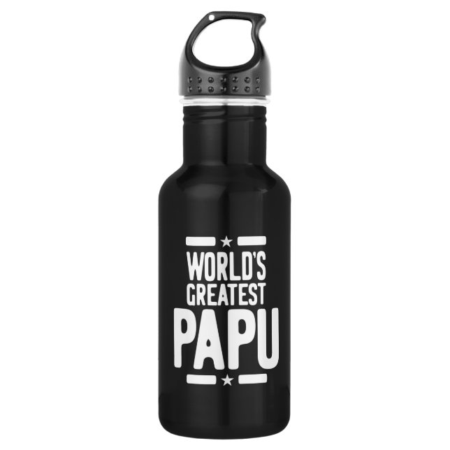 Botella De Agua El mayor regalo de padre de los Papas del Mundo (Anverso)
