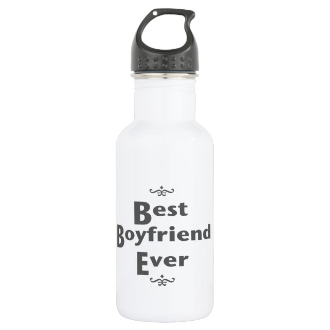 Botella De Agua El mejor novio nunca (Anverso)
