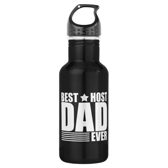 Botella De Agua El mejor padre anfitrión siempre feliz padre regal (Anverso)