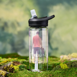 Botella De Agua El mejor padre de la tipografía nunca antes padre 