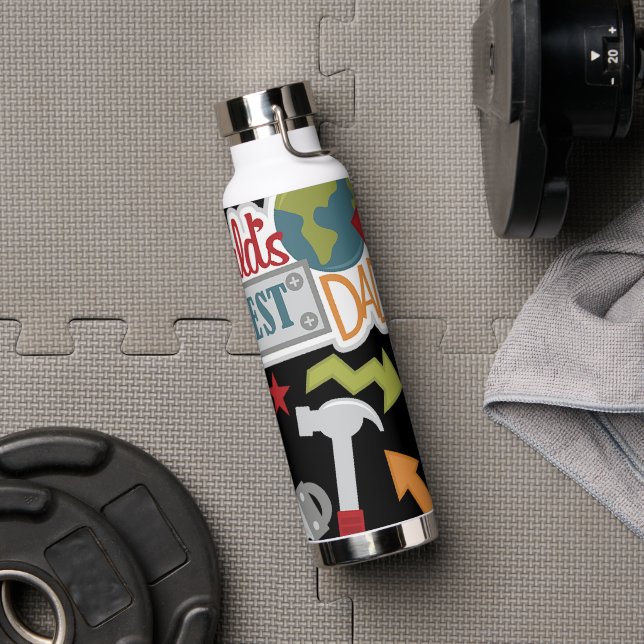 Botella De Agua El mejor papá del mundo (Gimnasio)