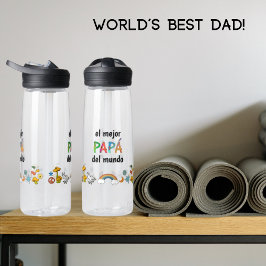 Botella De Agua El mejor Papá del mundo! Cartas divertidas y despi