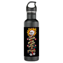 Botella De Agua El miedo al cráneo que se enciende