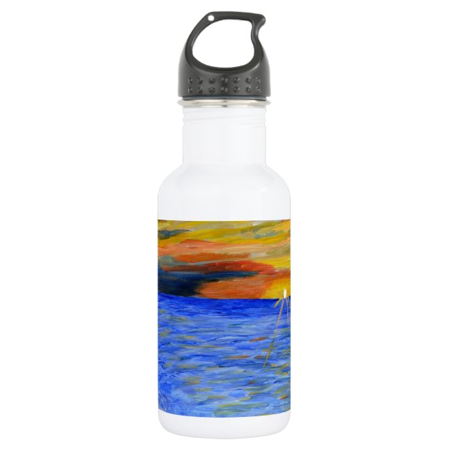 Botella De Agua El milagro de la puesta del sol (Anverso)