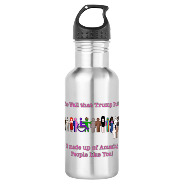 Botella De Agua El muro que Trump construyó (Anverso)