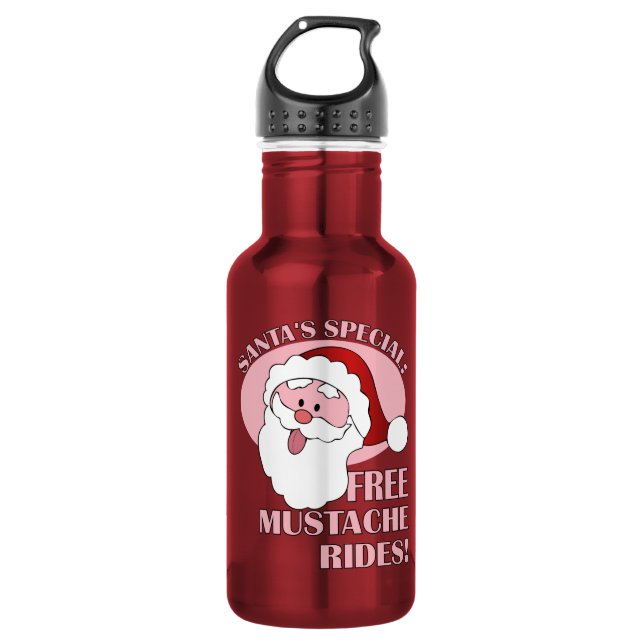 Botella De Agua El Mustache de Santa (Anverso)