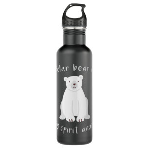 Botella De Agua El Oso Polar Es Mi Animal Espiritual - Oso Kawaii 
