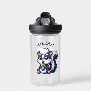 Botella De Agua El pequeño zorrillo de Kawaii con té de burbuja pe